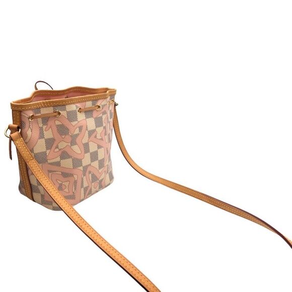 Louis Vuitton Nano Noe Damier Azur Canvas Shoulder Bag - Picture 2 of 12